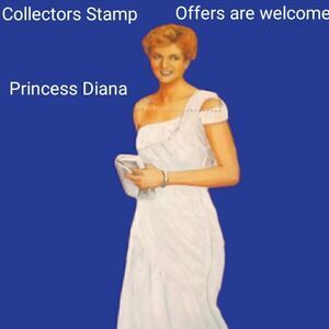 NEWPrincess Diana Stamp"White Chiffon Dress"International Collectors Society COA
